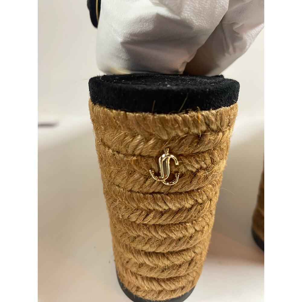 Jimmy Choo Deya 95 Suede Espadrille Wedges W8.5 - Picture 4 of 9